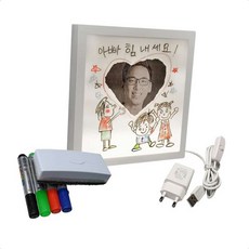 아이방꾸미기 창의력향상 DIY 조명액자 미술 화이트보드 집콕놀이 화이트보드액자 어린이선물