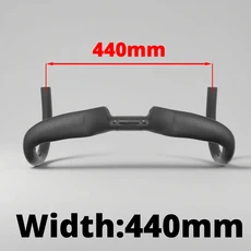 TOSEEK 로드 카본 TR-1000 핸들바 블랙 자전거 핸들바 내부 와이어링 400mm 420mm 440mm 핸들바 자전, 01 TR1000-440mm, 1개