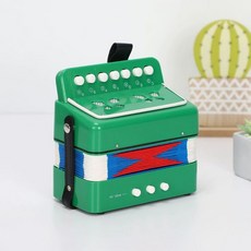 작은 손풍금 아코디언 연주용 탱고 초보자용, 1개, 그린 A, 기본 모델명/품번