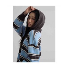 브랜드정품 에잇세컨즈 8SECONDS 후드 스트라이프 풀오버 스카이 블루 323777