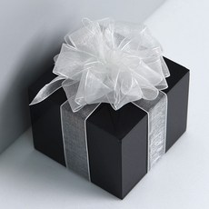 리본리에 무지 오간디 리본 끈, 25mm(50yd), 2.백아이보리색