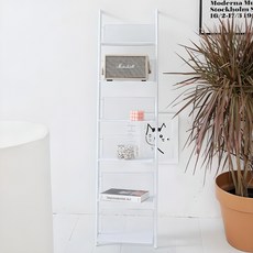 EVER HOUSE 雜誌架 書塔立架 壁掛層架, 白色, 6層