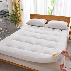 침대 매트리스 접이식 토퍼 요커버 바닥 사계절 푹신한, 1cm, H-화이트