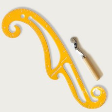 오성 에스모드자 + 룰렛 트레이싱휠 패턴도구 2종세트, 1개, 혼합색상