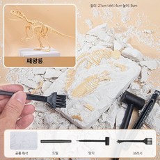 공룡 화석 발굴키트 고고학 체험 DIY 선물용 장난감 세트 티라노 화석 도구 제공, 1개