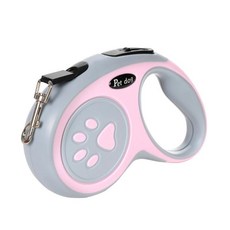 중형견용 개목줄 고양이 리드줄 자동 신축 강아지 견인줄 야외 산책용품, 1개, 3. Pink 5m