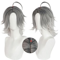【小優】第五人格病患星辰cos假髮 心理學家黑灰色漸變反翹短髮, 1個, 第五人格  星辰