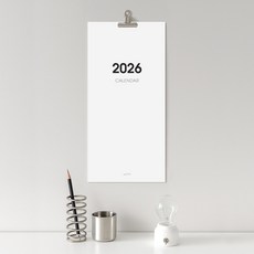 스튜디오1014 2026년 벽걸이 달력 모던 클립 오브제 캘린더, 1세트