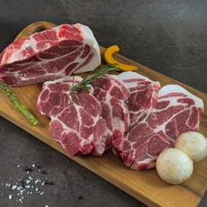 지리산 흑돼지 목살 구이용 1.5cm, 1개, 500g