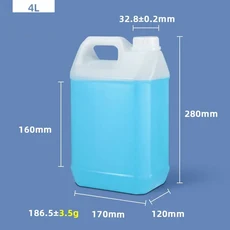 반센트 대용량 대형 샴푸 공병 리필통 펌프식 디퓨저 화장품 바디로션, 4L(캡형 일반뚜껑), 1개, 반투명