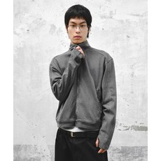 [인템포무드] 더스트 워시드 집업 하이넥_차콜