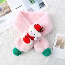 【聖誕熱賣 】元旦圣誕節禮物圍巾 兒童保暖毛絨圍脖 冬季卡通加厚寶寶男女童脖套