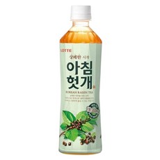 롯데 아침헛개 500ml x 24PET/헛개차/액상차/음료수/펫트음료/페트음료/액상차음료/옥수수수염차/업소용음, 24개