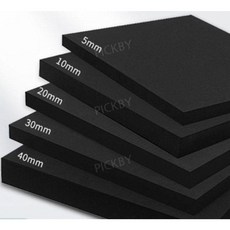 픽바이 압축스티로폼 대형 고밀도 압축스펀지, 45도, 블랙 1m x 1m x 5mm