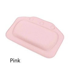 흡착식 목욕 헤드레스트 폼 스펀지 욕조 베개 부드럽고 휴대 내구성 호텔 샤워, 1개, 3. Pink