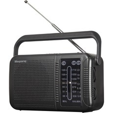 휴대용 AM FM 단파 트랜지스터 라디오 레트로 블루투스 스피커 우수한 수신 TF 카드USB 플레이 지원 대형 다이얼 배터리 또는 USB 전원으로 실내 실외 여행 및 폭풍에 쉽게, 검은색, D219-B