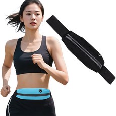 세렌디 초경량 러닝벨트 힙색 간편 포켓백 마라톤 자전거 등산 남녀공용, 블랙, 1개