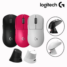 [로지텍코리아 정품] 로지텍G PRO X SUPERLIGHT 2 + 무선 충전독 지슈라2 충전 세트, 핑크, 블랙