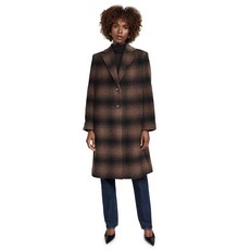 빈스 Vince 여성용 섀도우 격자무늬 자동차 코트 딥 월넛. 272500 7485318519, 스몰