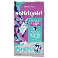 solid gold 素力高 成貓 無穀化毛野鮭乾糧, 5.44kg, 1袋, 深海鮭魚