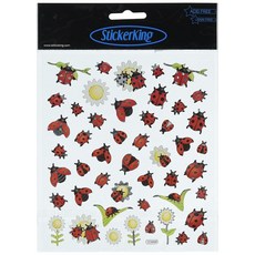 Tattoo King SK129MC-4175 멀티컬러 스티커 무당벌레 및 해바라기