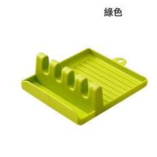 廚房多功能鍋蓋架 刀架 置物架 砧板架 塑料收納底座, 1個, 綠色