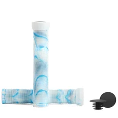 쿠쿠스토어 자전거 핸들 바 그립 10mm 길어지는 부드럽고 편안한 커프스 고무 미끄럼 방지 충격 22.2mm 스, 07 White Blue