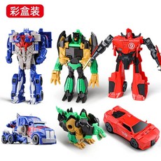 키즈 트랜스포머 로봇 2 세 3 아기 원스텝 변형 자동차 공룡 어린 소년 장난감, 옵티머스 + 캐논 + 티라노사우루스 (3팩)