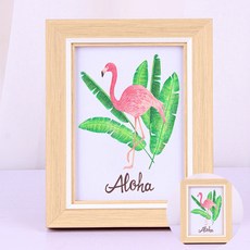 모던 포토테이블액자 2P 5x7 우드 액자선물