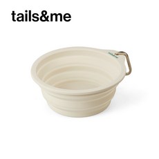 tails&me 尾巴與我 寵物陶瓷碗釉彩餐盤組 (含外出摺疊碗) 安全無毒易清洗, 摺疊碗-杏米 F, 1個