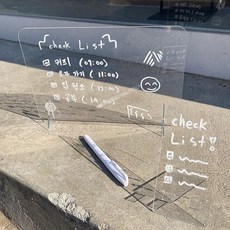 B대형 투명 아크릴 메모 보드 책상 스탠드 7030BMCL