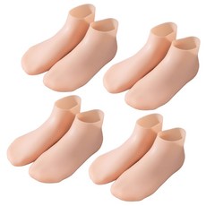 하글 발 뒷꿈치 실리콘 보습 양말 각질 케어 덧신 스킨, 80g, 4개, 2개입