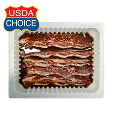 힐링프레시 초이스등급 양념 LA갈비 소갈비 미국산 프리미엄 꽃갈비, 2개, 1kg