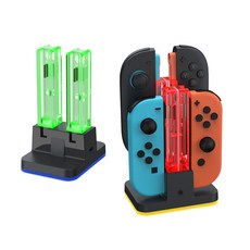 DOBE 適用於 Nintendo Switch Joy-Con 手把磁吸充電座, 黑, 1個, NS2/NS通用 4JC 直立式充電座