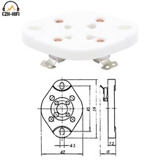 1PC 4PIN UX4 45 HIFI 50 300B 밸브 811 71A 빈티지 DIY 5U4G 소켓 오디오 2A3 섀시 마운트 세라믹베이스 튜브, Tin Plated Top, 1개