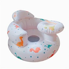 부풀려지는 아기 공룡용 아기 의자 소프트 패딩 조절 가능한 부풀림 내구성 있는 경량 디자인 및 귀여운 동물 및 별 무늬가 있는 유아가 앉아 있도록 도와주는 아기 의자 장난감 유아, 2)공룡