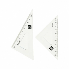 [대진교육] 대진 1000 삼각자 세트(2입) 초등준비물 10cm 눈금자 신학기준비 1세트, 1봉