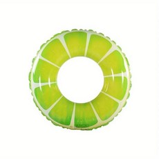 재미있는 과일 모양 수영 링 화려한 여름 수영장 해변용 튜브 사진 촬영 파티에 적합, 1개, 1. Lemon