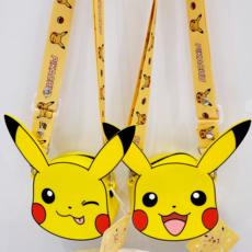잼뽀니 산본점 피카츄 얼굴 실리콘 크로스 가방 입체얼굴 포켓몬 튼튼하고 깜찍해요