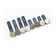 청바지 허리조절 매직단추 실버