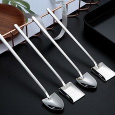 스텐 티스푼 디저트 삽 모양 롱 스푼 18cm ur 72, 스테인리스