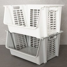 다용도 리빙 정리대 오픈형 플라스틱 정리함 공간활용 적층식 수납함shi76ahX
