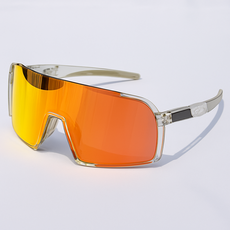 앤시오 변색 스포츠 고글 선글라스 자전거 고글, 투명테 오렌지 편광, 1개