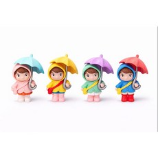 피규어 자동차 인테리어 소품 미니 장식용 캐릭터 인형 4개 SET, 멀티