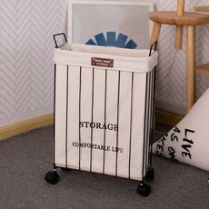 슬림 세탁물 바구니 런드리 이동식 카트, S. 검은 거짓말 편지 ..., A. 크기가 큰, 1개, 1개