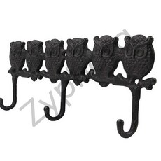 벨모라 주물옷걸이 부엉이친구들 3구 벽걸이후크 벽고정걸이 벽걸이옷걸이 벽면옷걸이