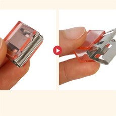 더가몽 밀어서 끼우는 고정 클립 고정클립, 플라스틱 블루