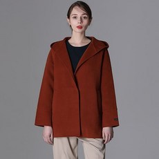 르오트 빅토리아 울 핸드메이드 후드 하프코트 1074413