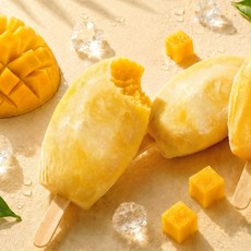 천연간식 생망고 아이스 망고바 (냉동), 60개, 60g