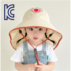해피데일리샾픽 1+1 아동/유아모자 자외선차단 썬캡 여름용 해빛 가리개 비치모자 KC인증